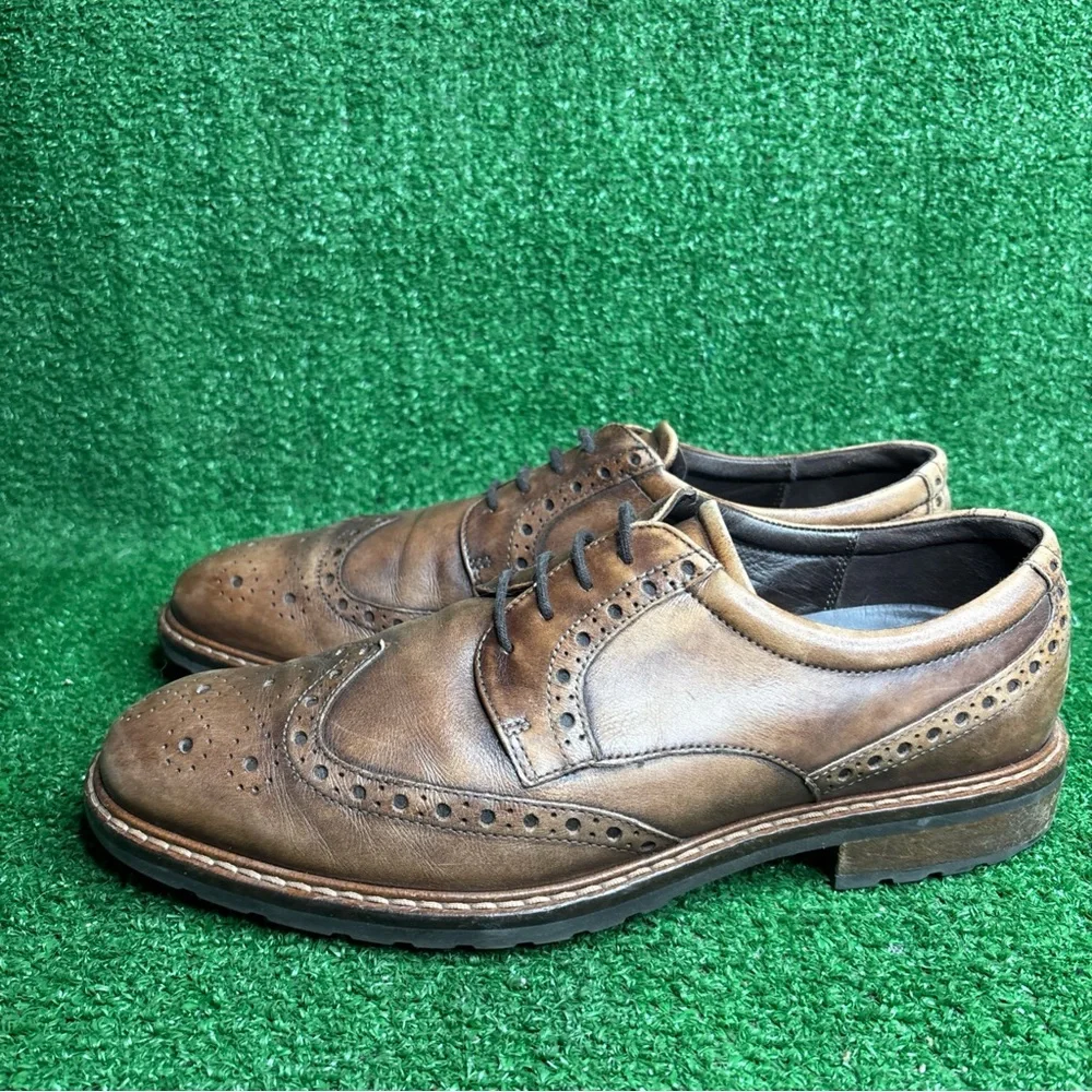 ECCO Vitrus Comfort Wingtip Lace Up Oxford Shoes‎ Brown Mens Size 43 US 9